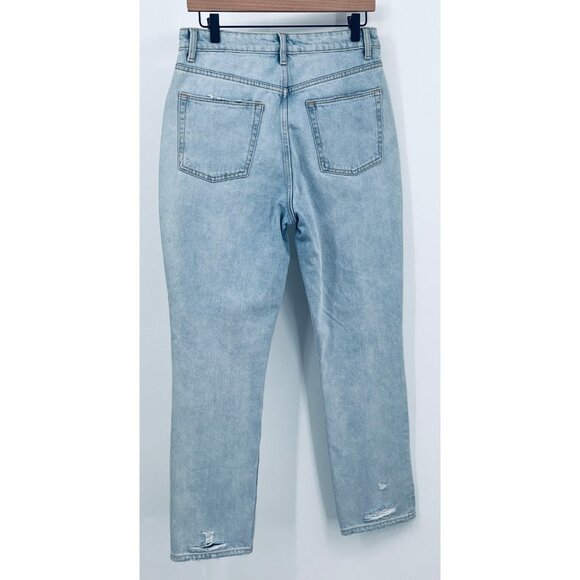 LF Lovers & Friends Straight Leg Jeans Size 28 Light Wash High Rise Button Fly - Picture 2 of 7